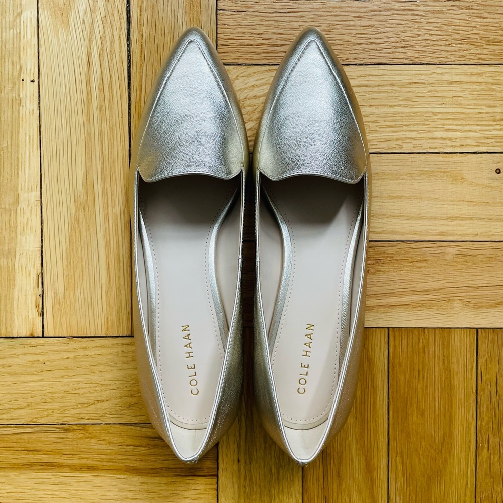 Coke Haan Dellora Leather Block Heel Loafer